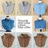 Fashion Fake Collar Blouse Vintage Detachable Shirt False Collar Lapel Blouse Top Women Clothes Accessories