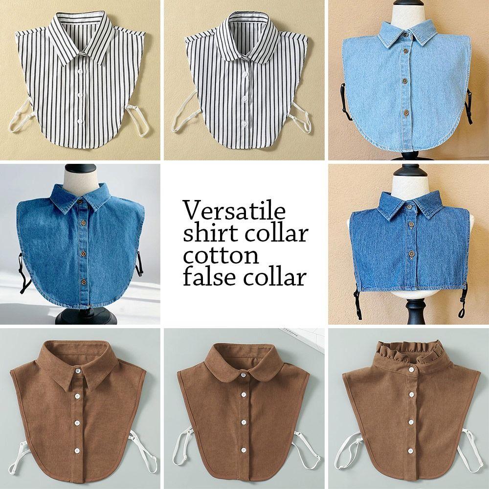Fashion Fake Collar Blouse Vintage Detachable Shirt False Collar Lapel Blouse Top Women Clothes Accessories