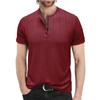 Men's Short Sleeved Shirt Men's 4-button T-shirt Casual Top