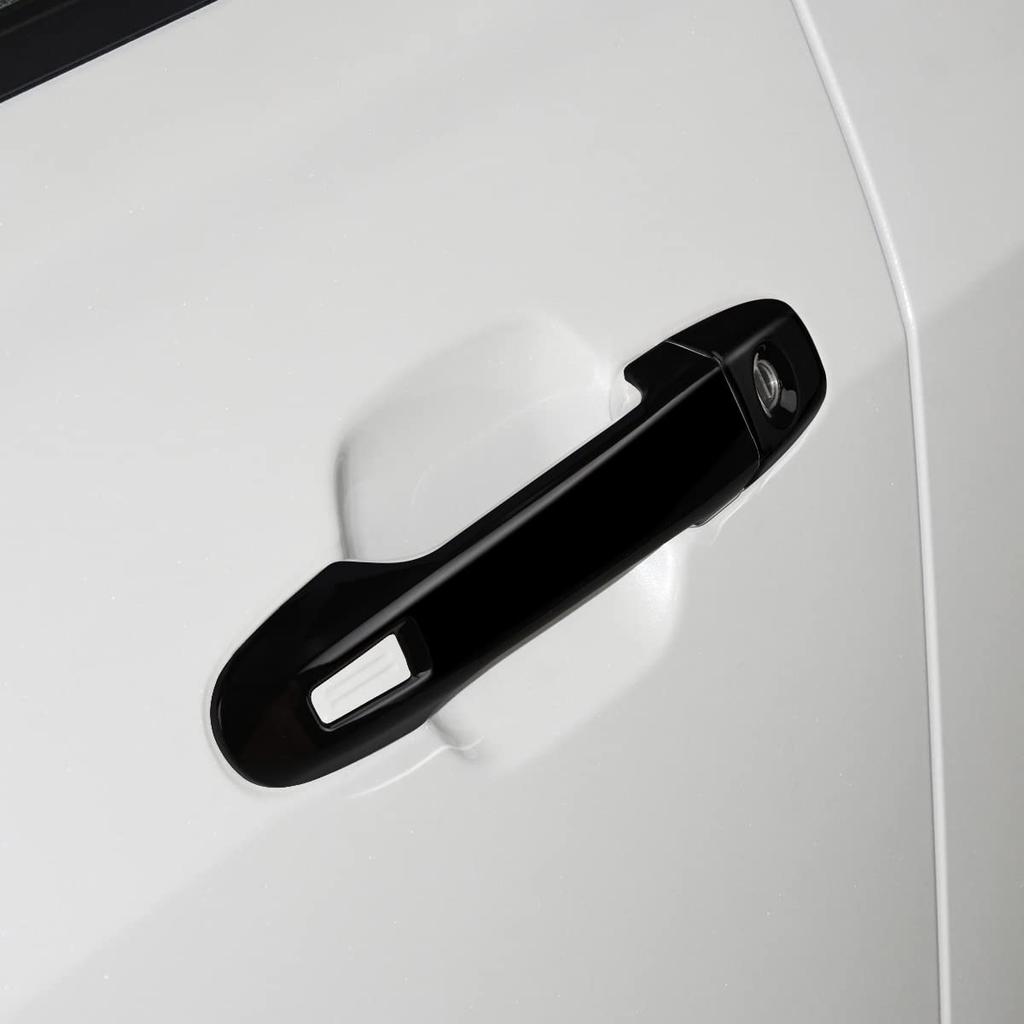 MARCHFA (Subaru Forester sk, Subaru XV, Subaru Impreza) Exterior Door Handle Cover Trim (Piano Black with 2 Sensor Holes)