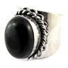 Les Trésors De Lily [N8124] — Серебристо-черное дизайнерское кольцо «Навахо»