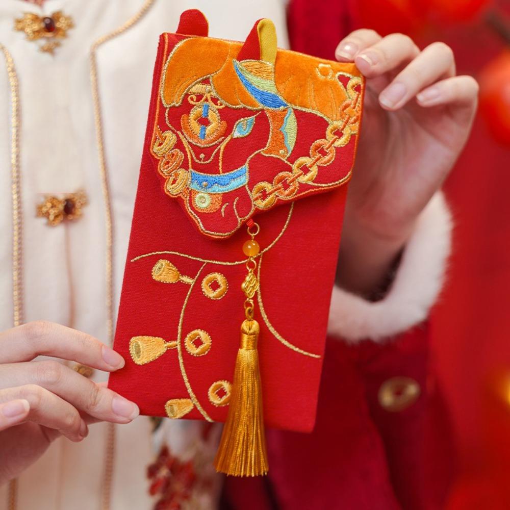 Traditional Thickened Money Envelopes Cartoon Horse Hongbao Red Envelopes  New Year Celebration