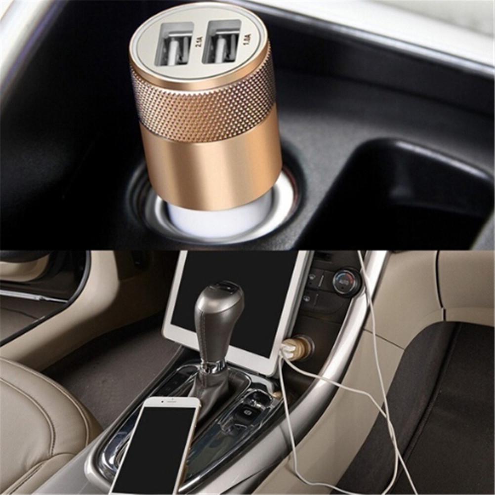 DC 3.1A портативное мини 2-портовое USB универсальное быстрое автомобильное зарядное устройство для телефонов ноутбуков