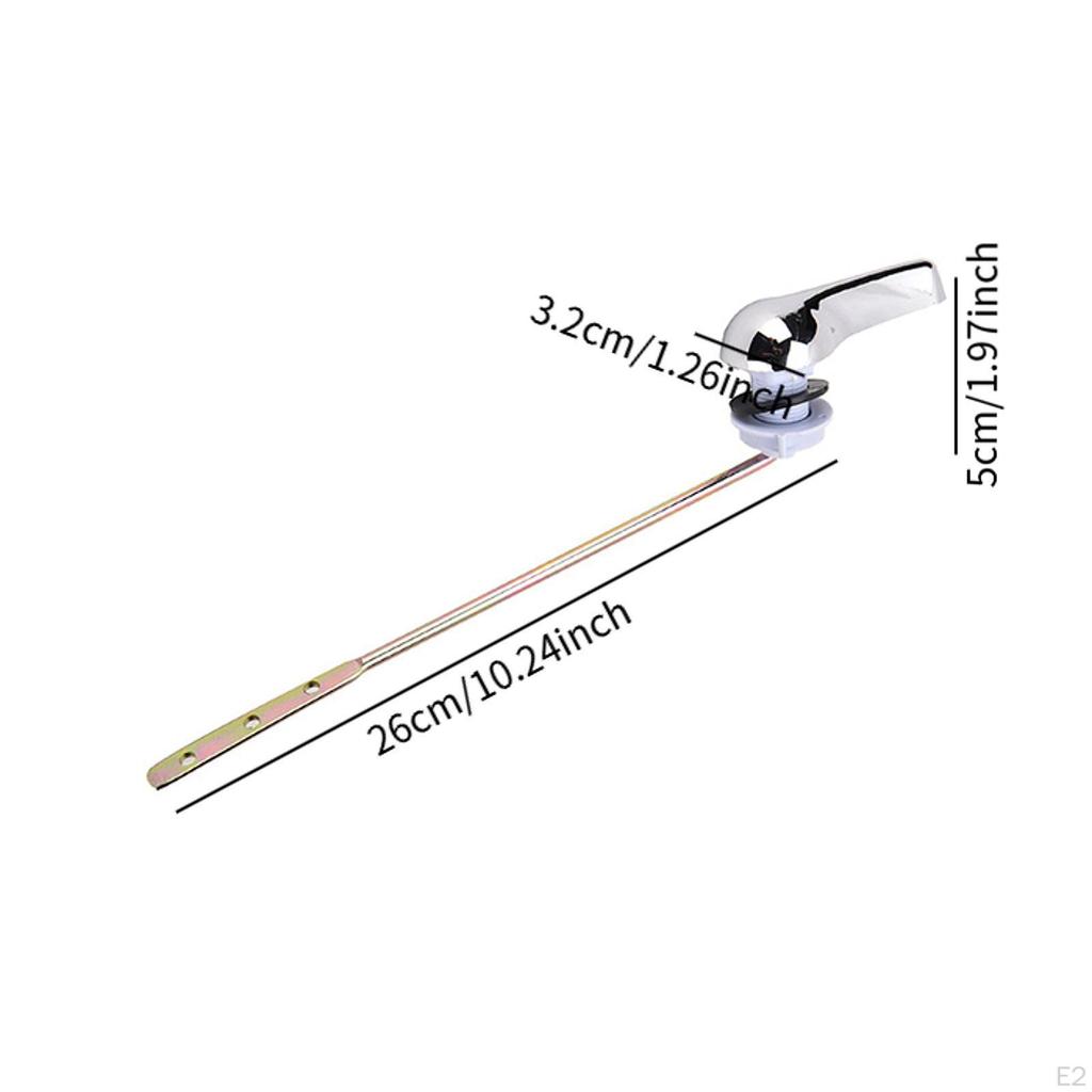 Toilet Flush Lever,Fits Most Standard Tanks Single Push Flushing,Easy Install with Sturdy Wrench