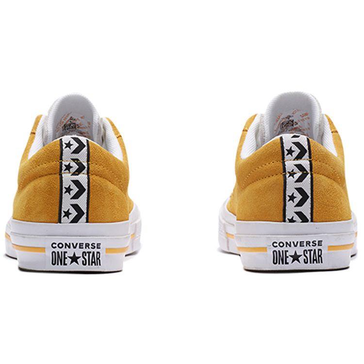 Converse One Star Желто-белая цветовая блокировка Нескользящие Легкие Низкие Кеды для Скейтборда Унисекс 161548C