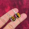 Tiger's Eye 925 Solid Sterling Silver Earrings, Handmade Gemstone Earrings, Gift For Mom Antique Jewelry