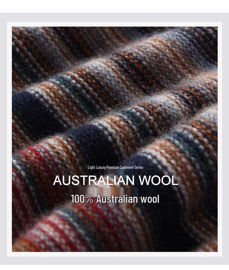 Men's Retro Striped Cashmere Sweater - 2022 Autumn/Winter Collection