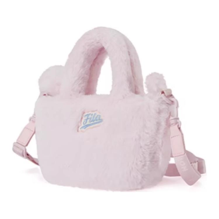 Fila Casual Plush Fabric Shoulder Crossbody Handbag Mini Women handbags Cotton-Candy-White Cream-Pink Newborn-Blue T13W443121F-395581