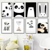 Милый медведь панда кролик лев детское украшение холст картина настенное искусство фотографии постеры принты гостиная детская спальня дом куадрос
