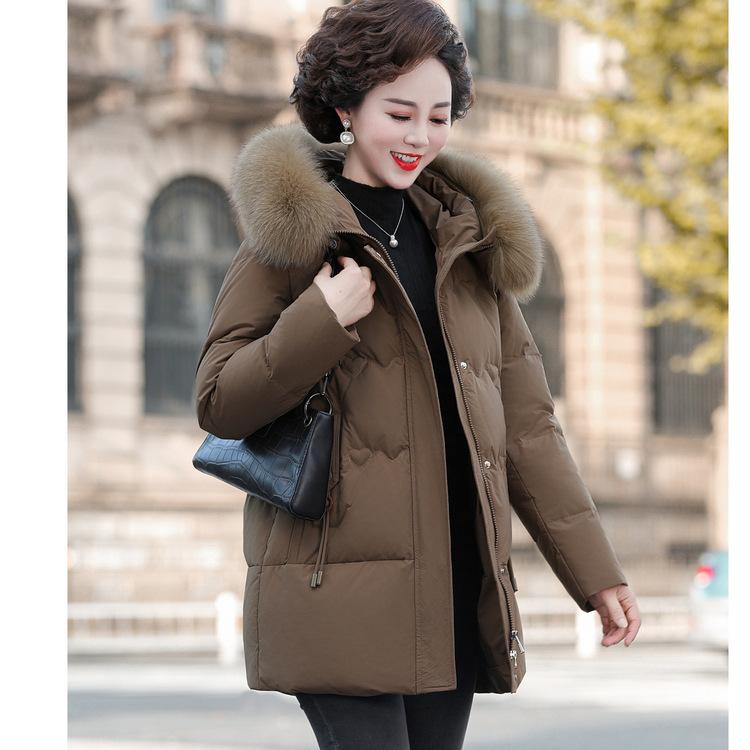 Хлопковая куртка Новая толстая куртка в западном стиле Длинное зимнее хлопковое пальто Зимнее пальто Хлопковая куртка для женщин среднего и пожилого возраста.