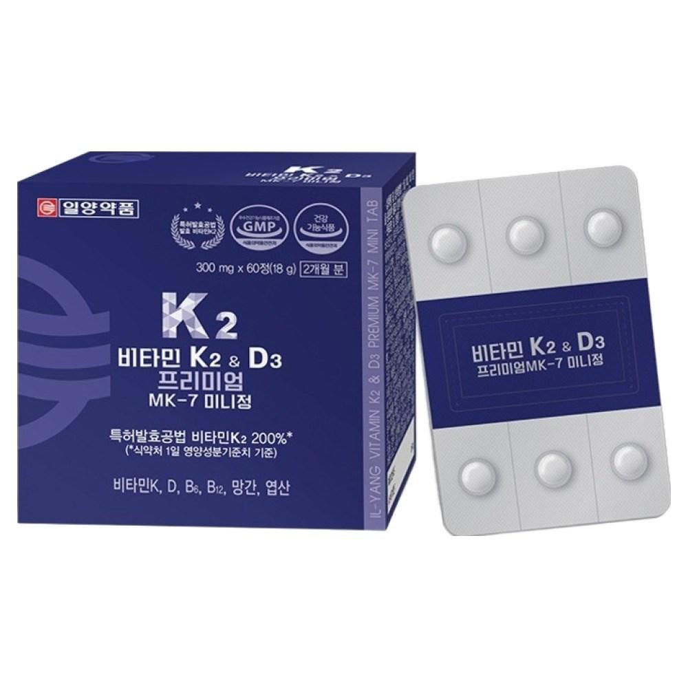 Ilyang Pharmaceutical Витамин K2 D3 Премиум MK-7 Мини-таблетки 18г 1 шт 60 таблеток
