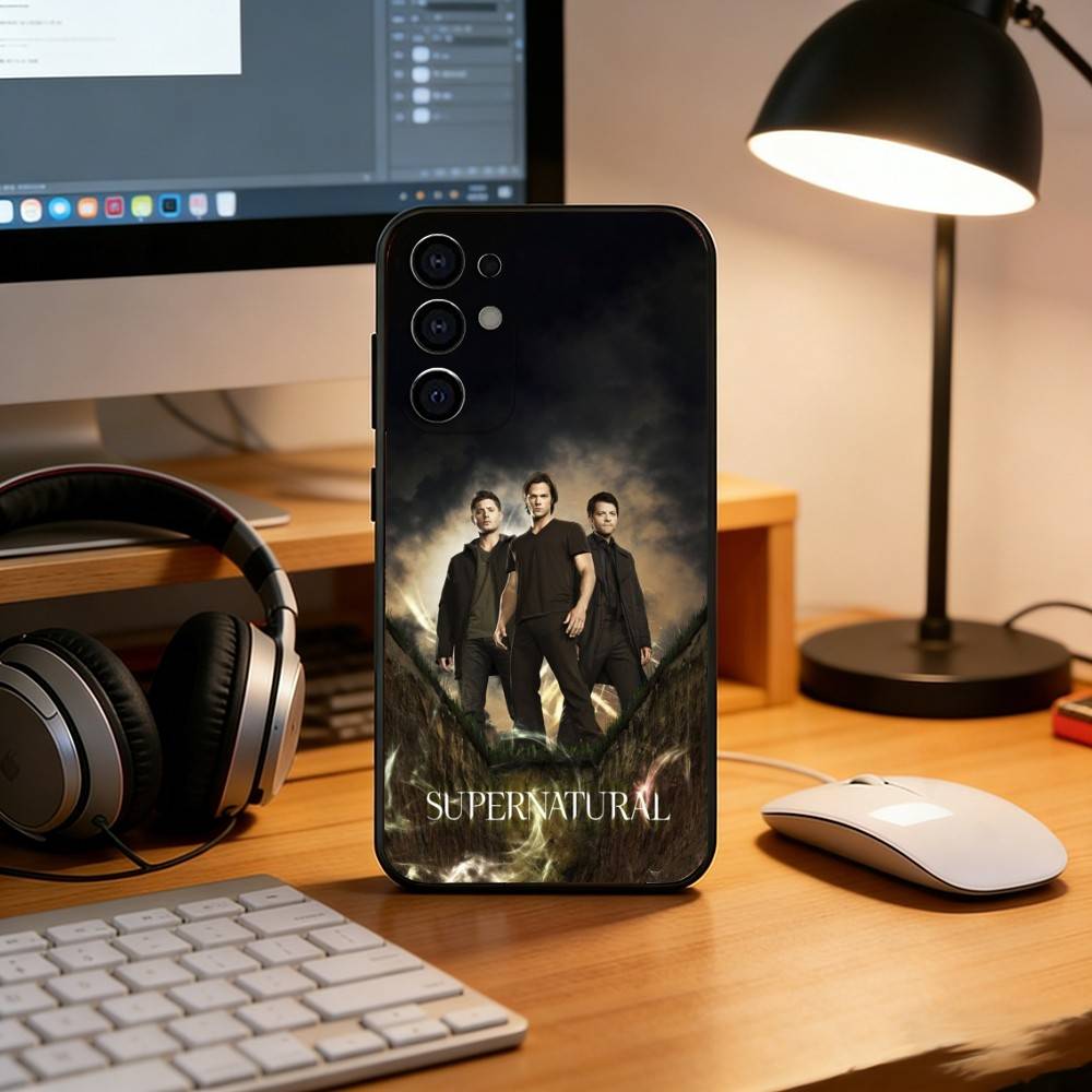 The TV series S-Supernatural Phone Case Black Silicone Soft For Samsung S25,S24,S21,S22,S23,S30,Ultra,S20,Plus,Fe,Lite