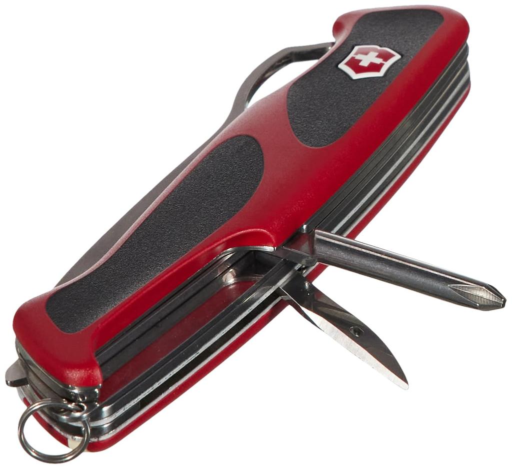 Швейцарский армейский нож VICTORINOX Ranger Grip 78 M, многофункциональный нож для отдыха на природе, большое лезвие с фиксатором, в комплект входит крестовая отвертка, швейцарское производство, 12