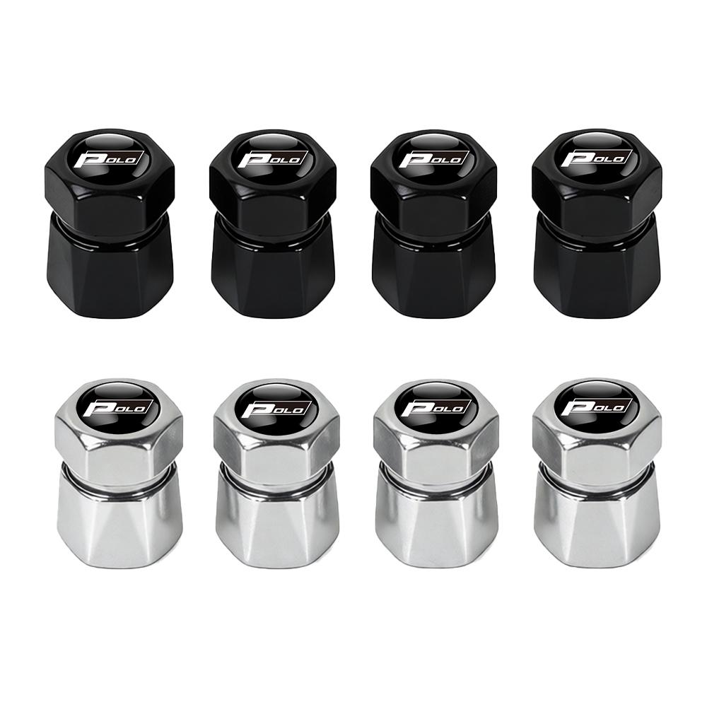 W1523D Metal Car Wheel Tire Valve Stem Caps Exterior Accessories For Volkswagen VW R Polo Passat Rline Golf 4 5 6 Tiguan Jetta GTI