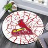 St.Louis Cardinals Round Area Rug,Carpet Rug for Living Room Bedroom Sofa Playroom Decor,Non-slip Floor Mat