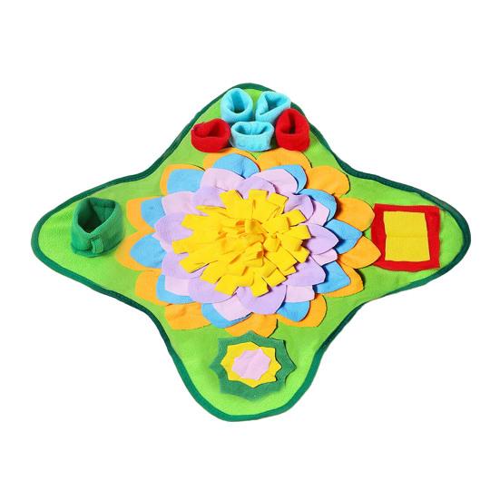 Pet Smelling Pad with Anti-Slip Bottom Advanced Foraging Sniffing Mat Bright Color Slow-Food Exercise Mat Multi-layer Pet Mat