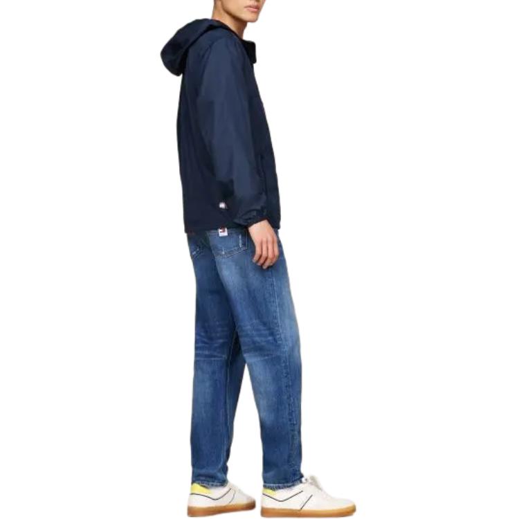 Tommy Hilfiger Свободная Худи с Логотипом Мужская Куртки Синий DM0DM20204-C1G