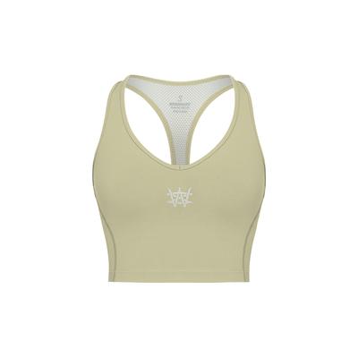 WANNABEZFIT Деми Фитнес Топ Шик Бежевый