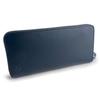 E-MONO Men's Long Wallet, Genuine Leather, Round Zipper, Italian Buttero Leather, Large Capacity, Convenient, Aging, Navy