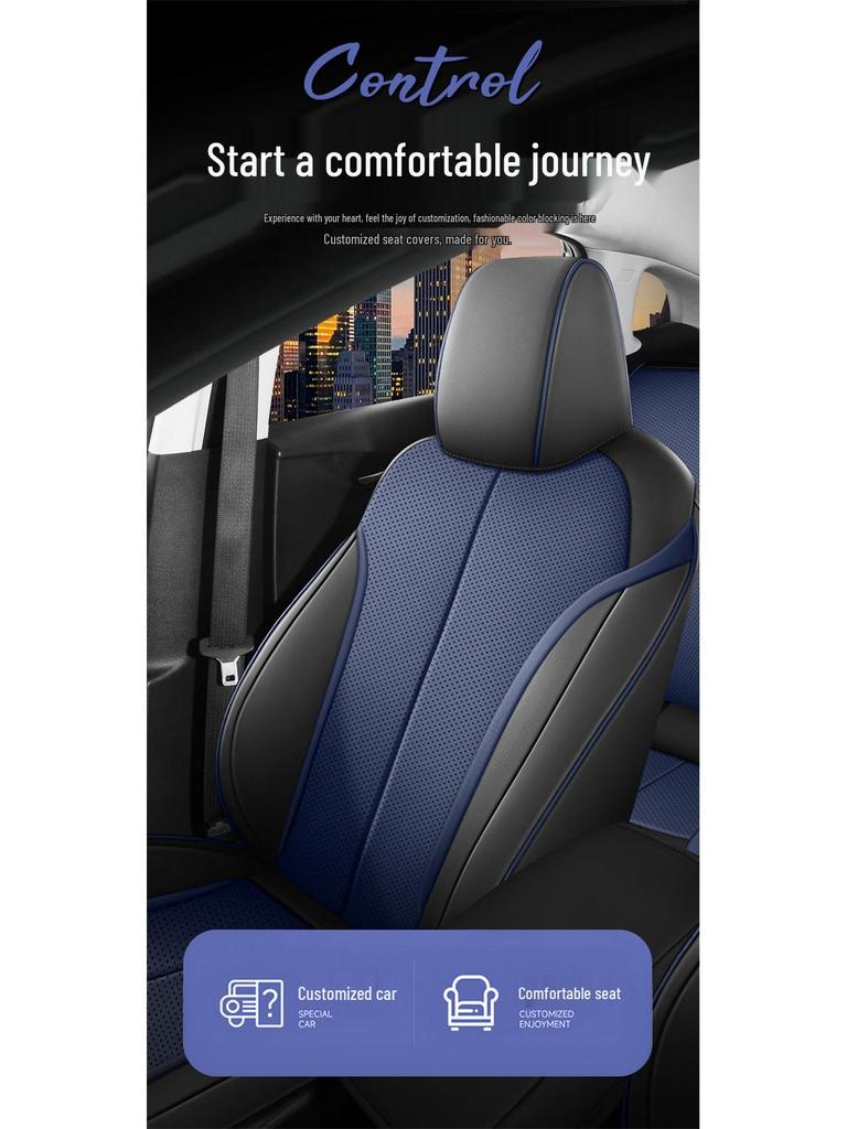 Weilan 6 Perforated Leather Car Seat Cushion - Universal Fit, New Model, Four Seasons Use