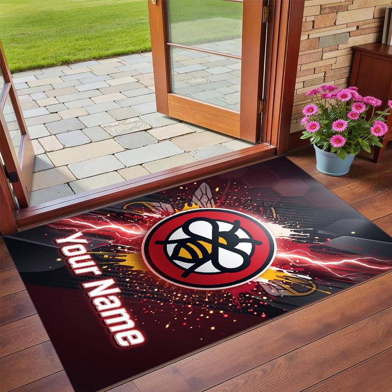 Crystal Velvet Rug Custom Name Text, Soft Non Slip Floor Mat Home DecorBrentford Football