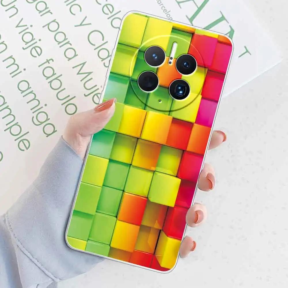For Huawei Mate 50 Pro Case Cover Marble Transparent Silicone Soft For Mate 50 Phone Fundas Case For Mate 50e Coque Shell Bumper