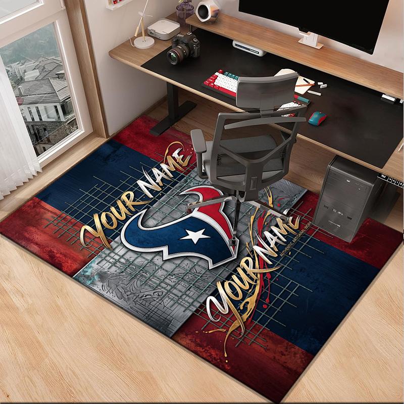 Custom NameTexans basketball Carpet, Indoor Rug, Chair Rug, Living Rooms, Doormat Made From Polyester Home Decor Birthday Christmas Gifts