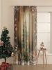 Рождественские шторы 82 дюйма Зимние шторы для окна спальни Дерево Рождественские шторы для гостиной