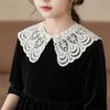 Hollow Out Lace Fake Collar Cloak Blouse Shoulders Fake Collar Crochet Flower Scarves  Female