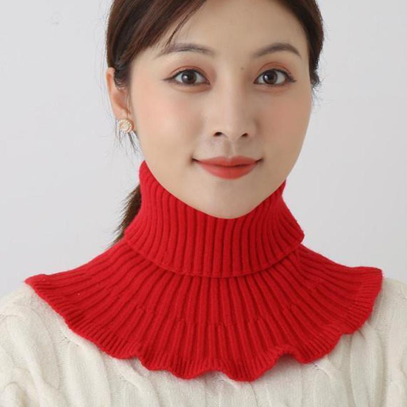 Women Warm Windproof Winter Knitted Fake Collar Turtleneck Knitted False Fake Collar