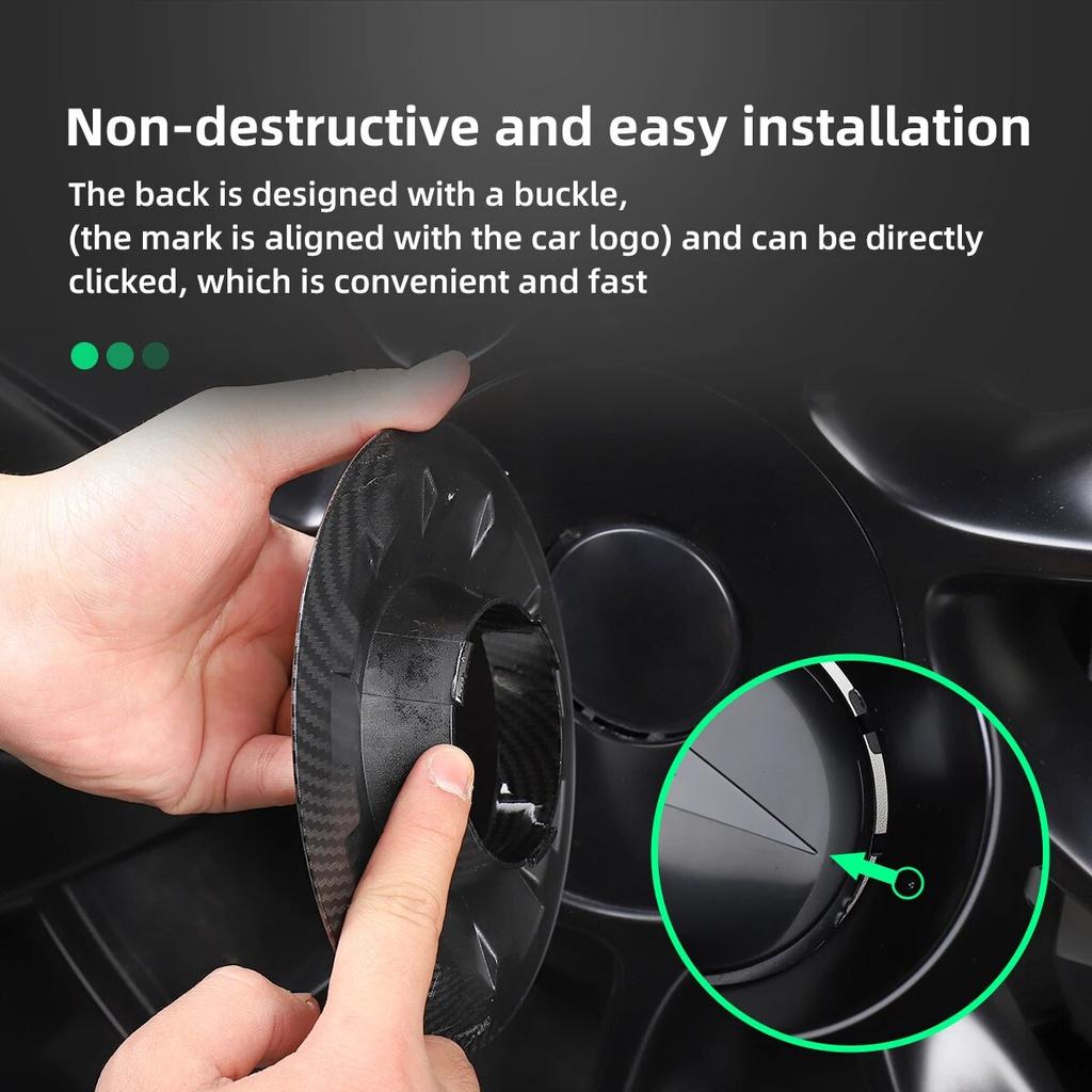 Для Tesla Model Y 20-дюймовая центральная крышка ступицы колеса ABS Украшение Колпачок колеса Tesla Автоаксессуары Внешний углеродное волокно Черный Красный
