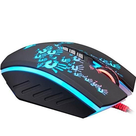 Bloody A60L Optical Gaming Mouse with Light Strike Switch Scroll Fully Programmable Advanced Macros (LK) & - (A60L).