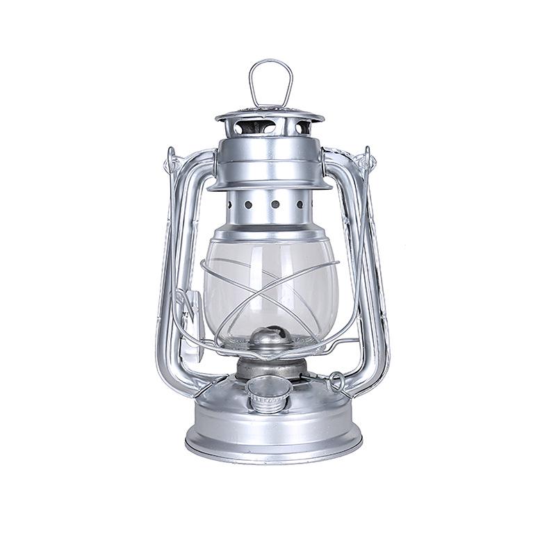 Vintage Iron Hurricane Lantern: Outdoor Kerosene Lamp & Decorative Light for Camping