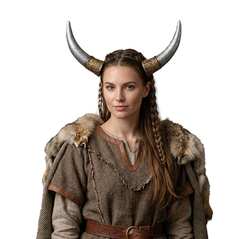 Pu Cosplay Hairband Ox Horn Halloween Hair Hoop Halloween Horns Headband Masquerade Party
