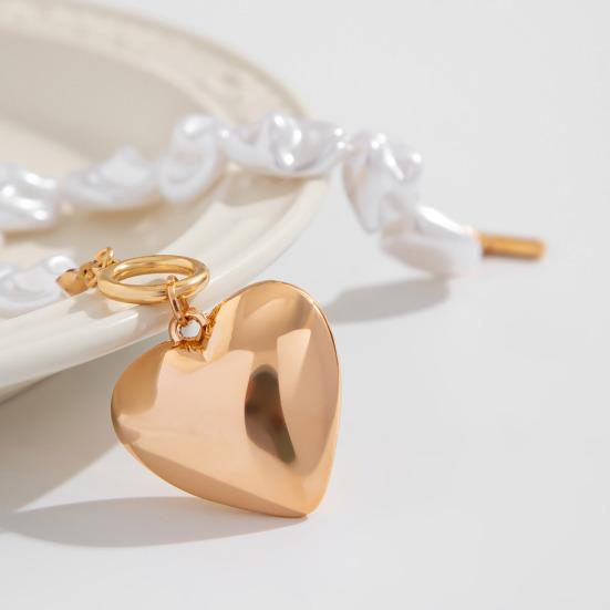 Ожерелье с подвеской в виде сердца, ожерелье на ключицу из неправильных искусственных жемчужин, браслет, массивное ожерелье-чокер, романтическое украшение, подарок для нее