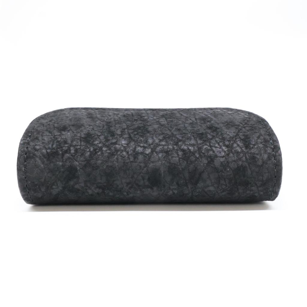 WILDSWANS CSS-ENO/HP/BKxSD/BK Eno Hippopotamus/Saddle Pull-Up Small Mini Wallet Bifold Wallet with Coin Pocket blackUsed