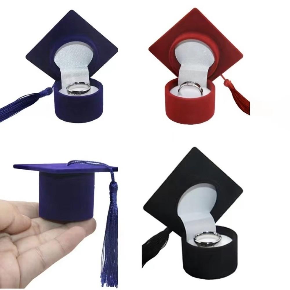 Composites Doctoral Hat Ring Box Earrings Packaging Box Student Graduation Season