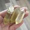 Natural Citrine Crystal Column: Polished Hexagonal Prism for Home or Office Decor