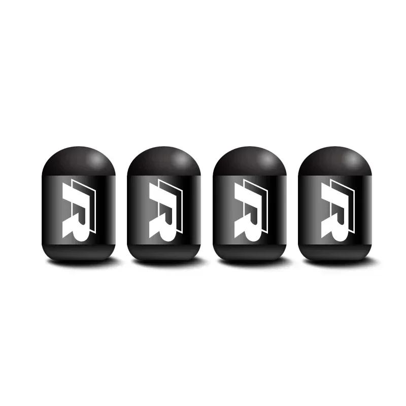 2026 Hot For VOLKSWAGEN VW 4pcs Car Wheel Rims Tire Valve Caps Cover for Volkswagen Rline R Line Tiguan Polo Golf Passat B5 Tour