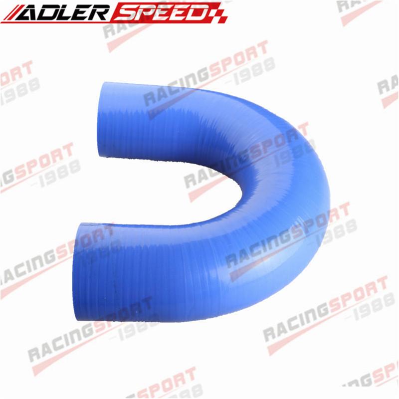 ID 51mm 55mm 57mm 60mm 63mm 70mm 75mm 180 Degree Reduce Elbow General Silicone Coolant Intercooler Pipe Turbo Air Tube Hose