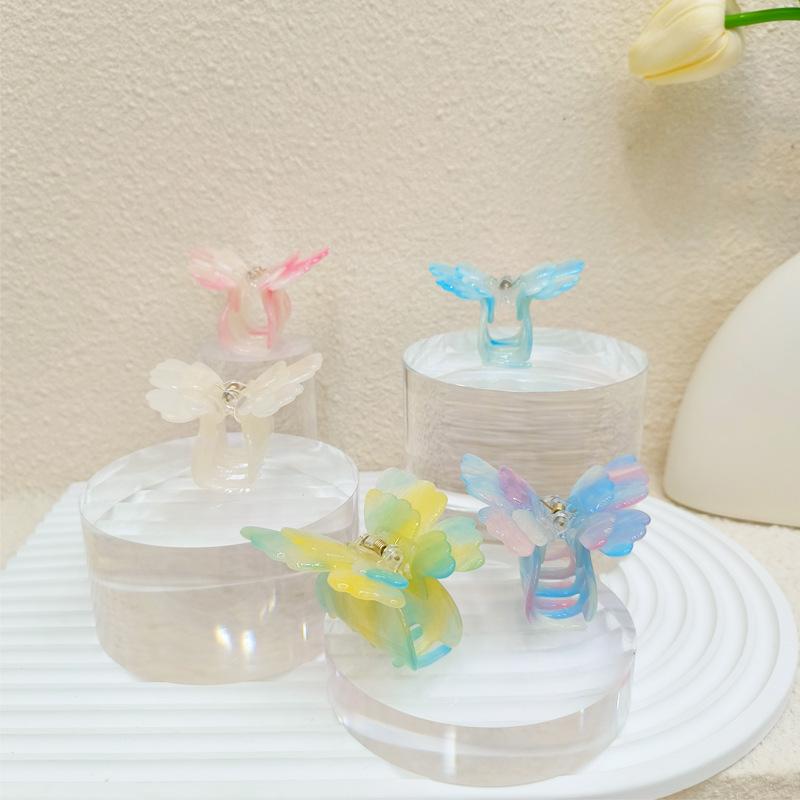 Jiarui Large Acrylic Butterfly Hair Claw Clip for Girls' Ponytails