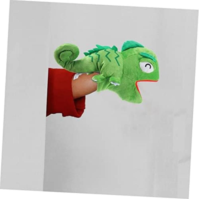 Moving Mouth Hand Puppet, Lizard Plush Hand Puppet Toy for Boys Girls, Early Learning Finger Puppet for Storytelling