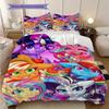 Little Pony Friendship Magic Threepiece Set 1 Duvet Cover 2 Pillowcase Without Core Soft And Comfortable Bedding Set Christmas Birthday Gift