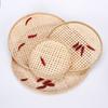 Woven Bamboo Products Fried Food Dim Sum Fruit Bamboo Sieve Food Tray Storage Basket Dustpan
