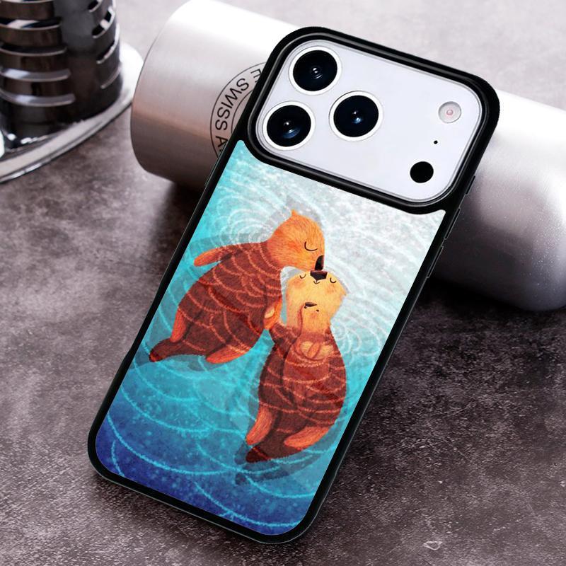 Чехол для телефона с узором морской выдры для iPhone 17, 16e, 15, 14, 13, 12, 11, Mini, Pro, MAX, мягкий силиконовый чехол