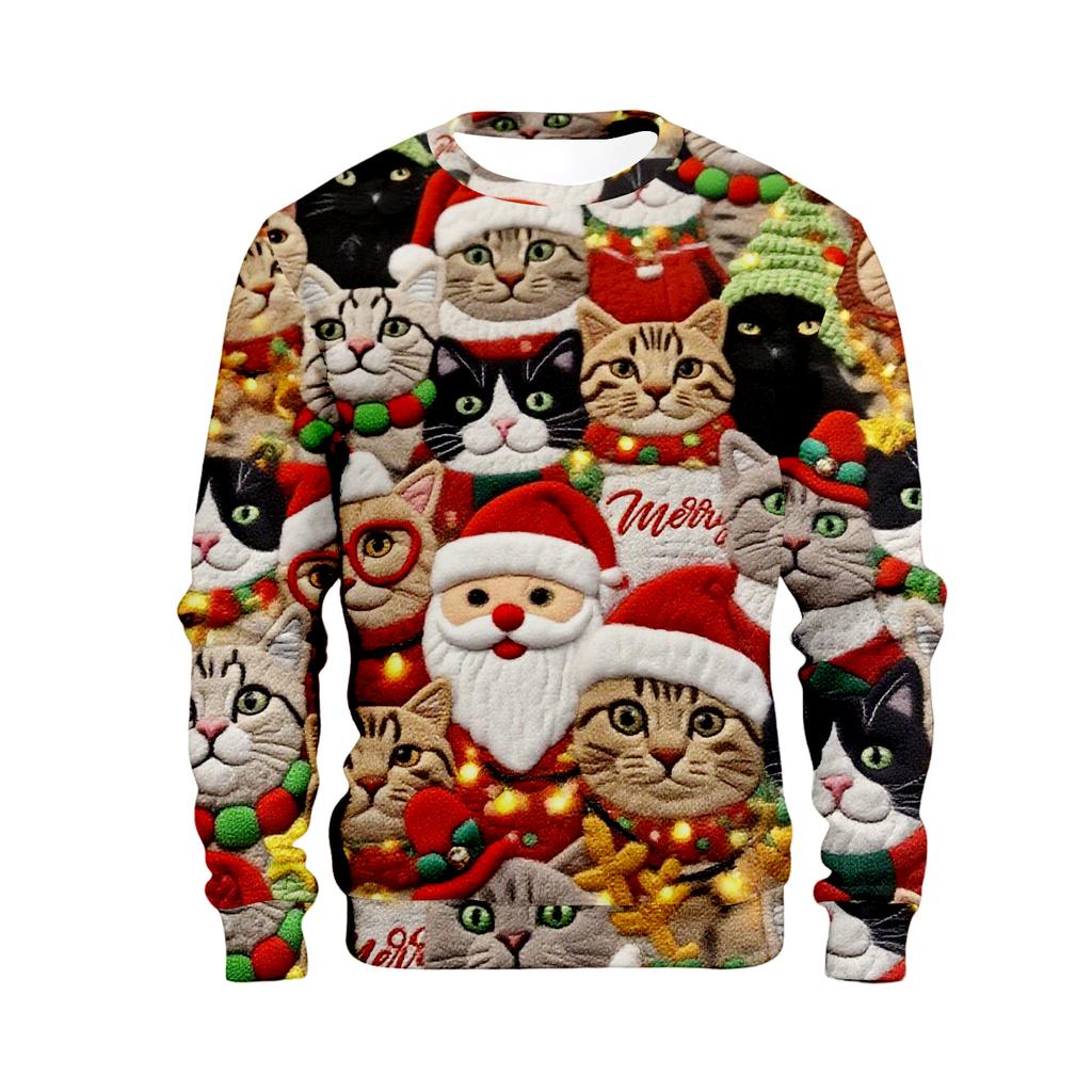 Свободное мужское худи с рождественским принтом