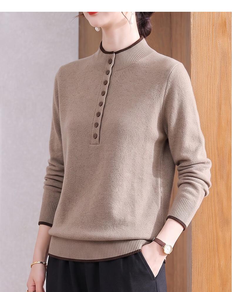 YUZHAOLIN Women's Autumn/Winter Crewneck Knit Pullover