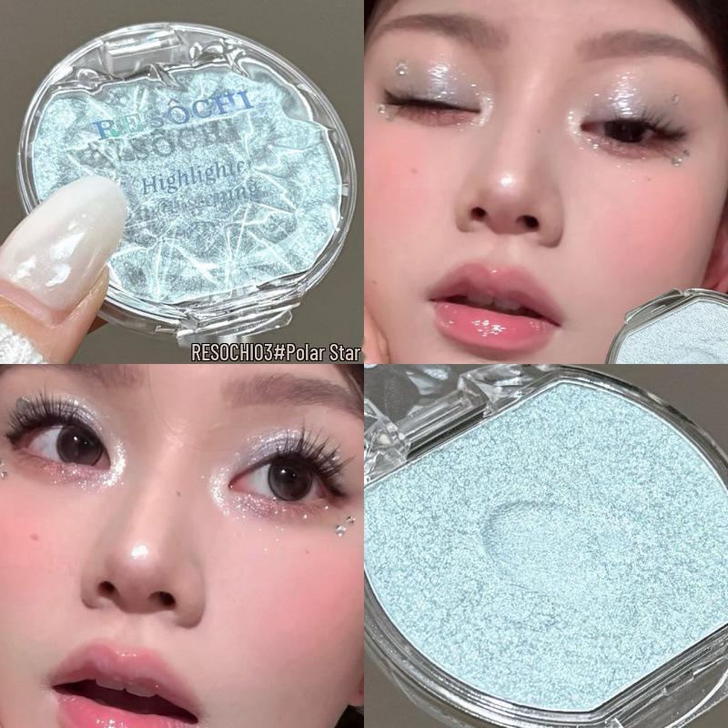 Хайлайтер & Консилер под глаза RESOCHI Ocean Blue с алмазной пылью