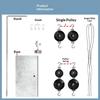 Junior High School Physics Experiment Pulley System Stand Metal Hooks Rectangular Box Spring Balance Model 4 Teaching Aid