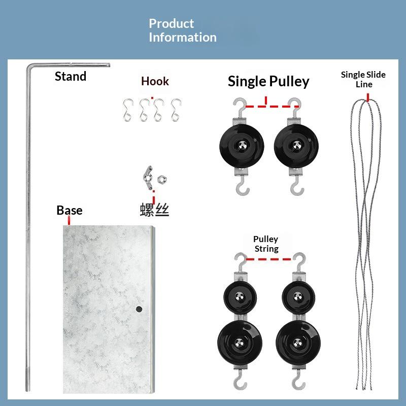 Junior High School Physics Experiment Pulley System Stand Metal Hooks Rectangular Box Spring Balance Model 4 Teaching Aid
